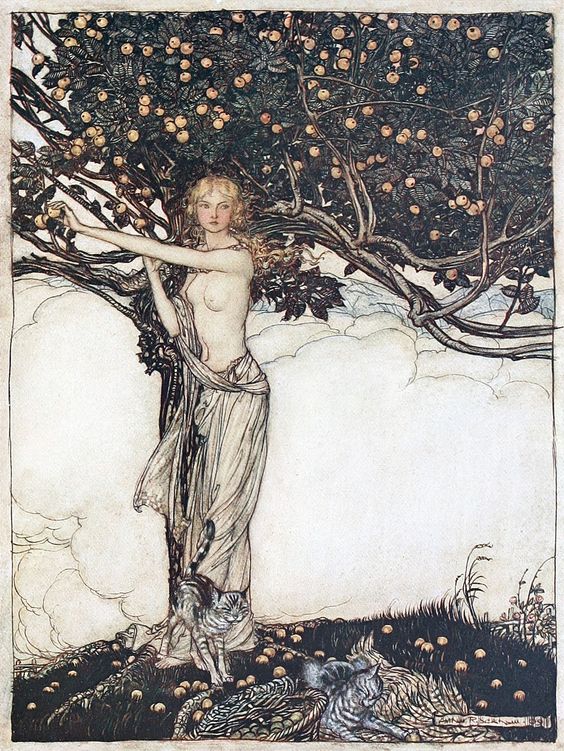 Arthur Rackham "Freia, the fair one"