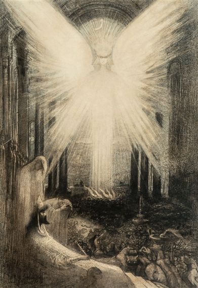 Jean Delville | The Angel of Splendour or Allegory of Hell (1899)